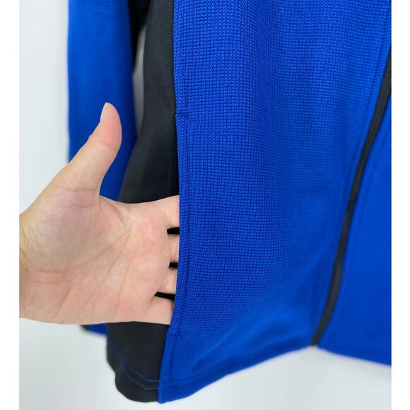 Spyder Mens Bandit Full Zipper Blue Black Long Sleeve Jacket Sweater NEW Medium - Picture 10 of 12